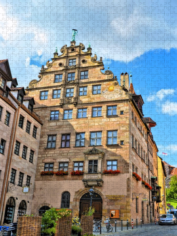 Das Fembo-Haus, im Stil der Spätrenaissance errichtete Kaufmannshaus, beherbergt das Stadtmuseum in Nürnberg, Bayern