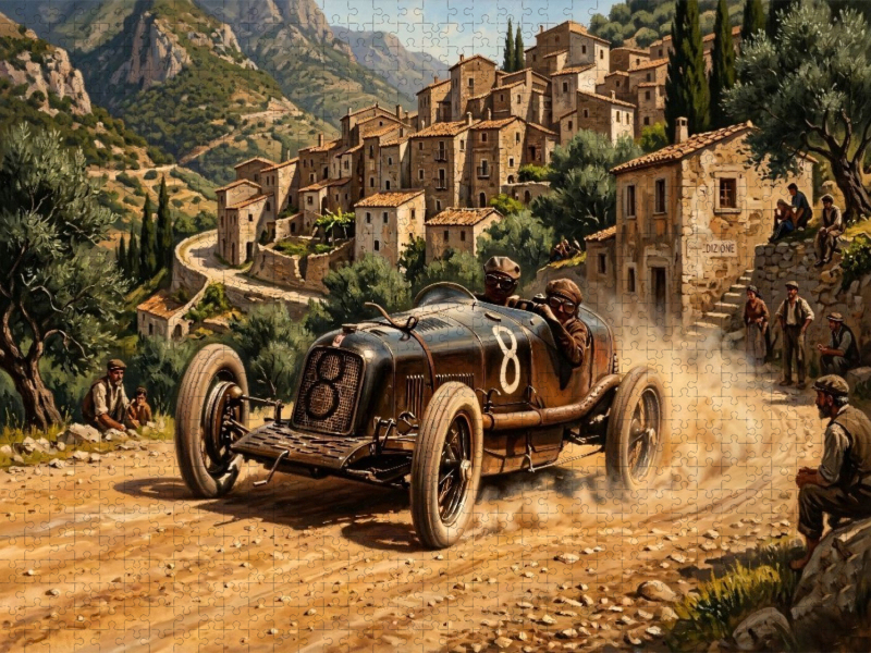 Luigi Fagioli fuhr bei der Targa Florio 1926 einen Maserati 26 und belegte den sechsten Platz.