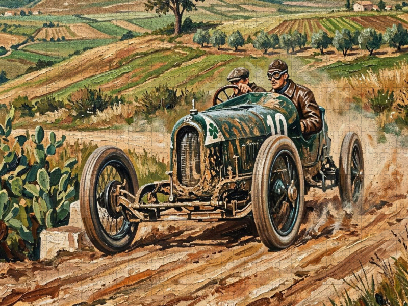 Italiens Antonio Ascari wurde 1923 bei der Targa Florio Zweiter mit einem Alfa Romeo.
