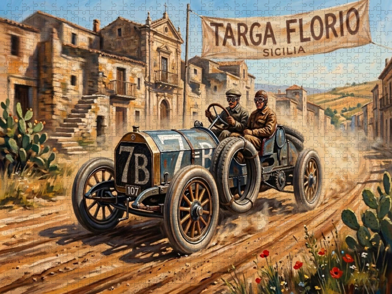Ferdinando Minoia aus Mailand anno1908 mit dem Isotta-Fraschini