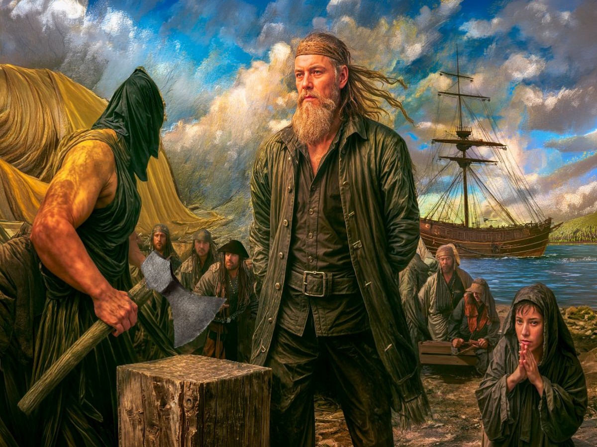 Klaus Störtebeker beim Urteil - Dramatische Piratenszene Puzzle