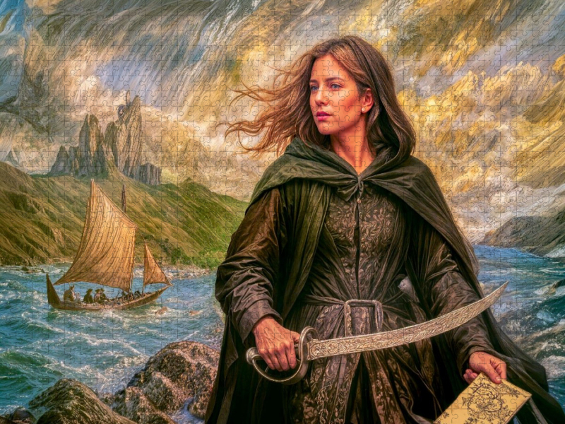 Grace O’Malley - Irische Piratenkönigin in dramatischer Szene