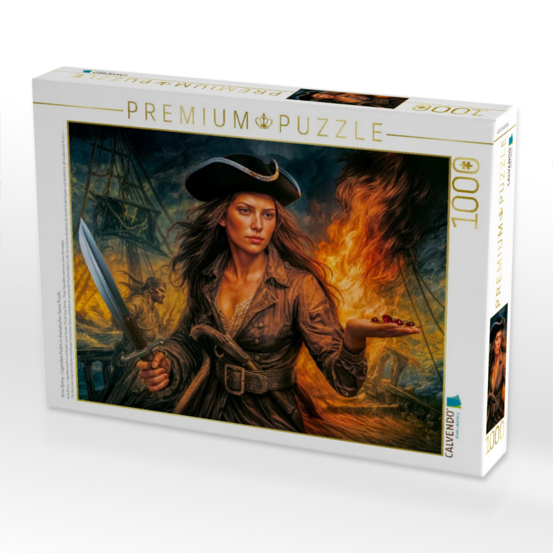 Anne Bonny - Legendäre Piratin in dramatischer Szene Puzzle
