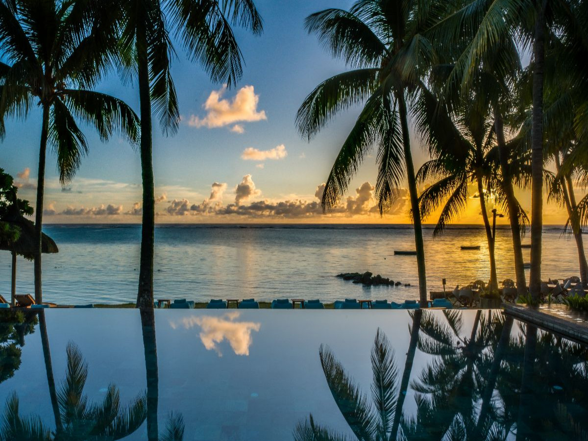 Sonnenuntergang vor Mauritius