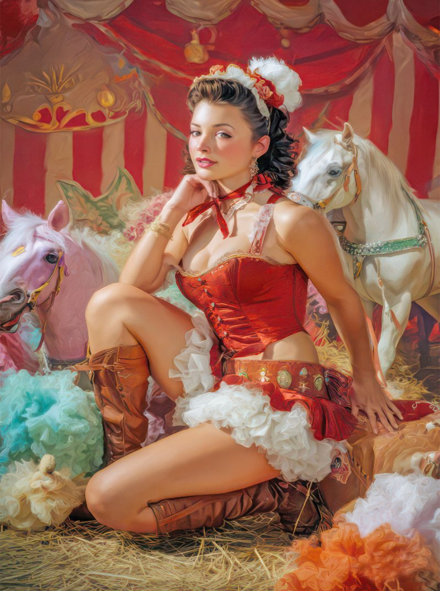 Zirkusgirls - Im Pin-up Stil