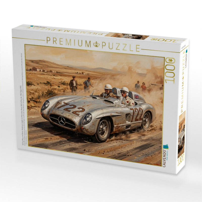 Stirling Moss und Denis Jenkinson siegten im Mercedes-Benz 300 SLR bei der Mille Miglia 1955.
