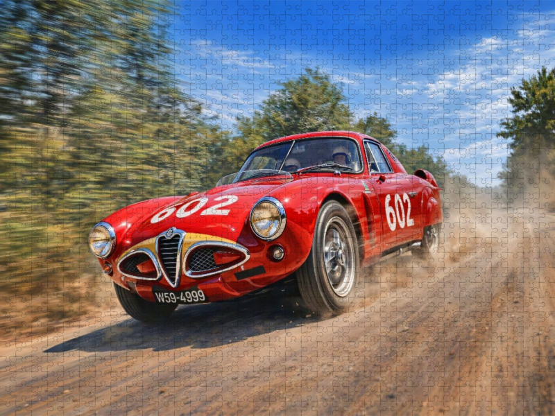 Mille Miglia: Platz 2 belegte 1953 der Argentinier Juan Manuel Fangio mit einem Alfa Romeo 6C 3000.