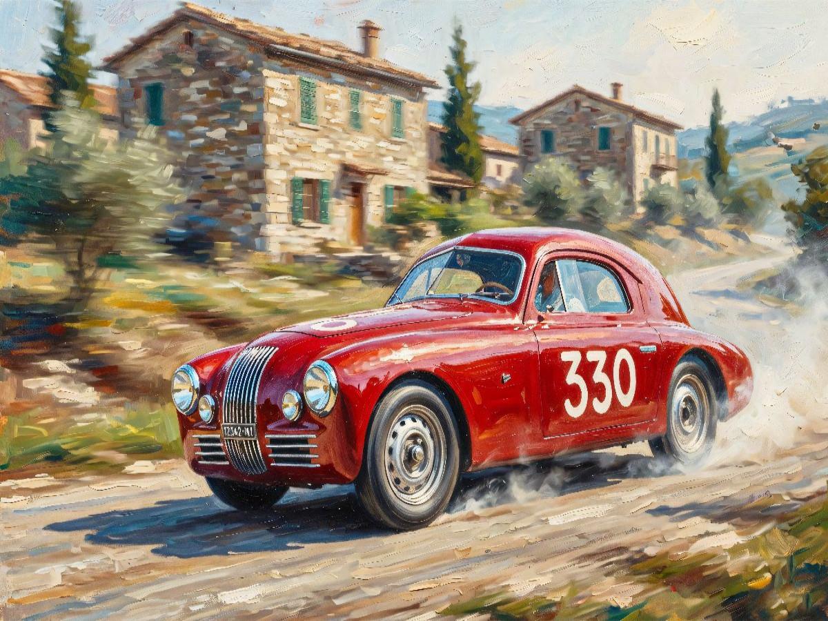 Für den Italiener Faustino Campostella reichte es mit einem Fiat 1100 zu Platz 180 von gesamt 487 Startern.