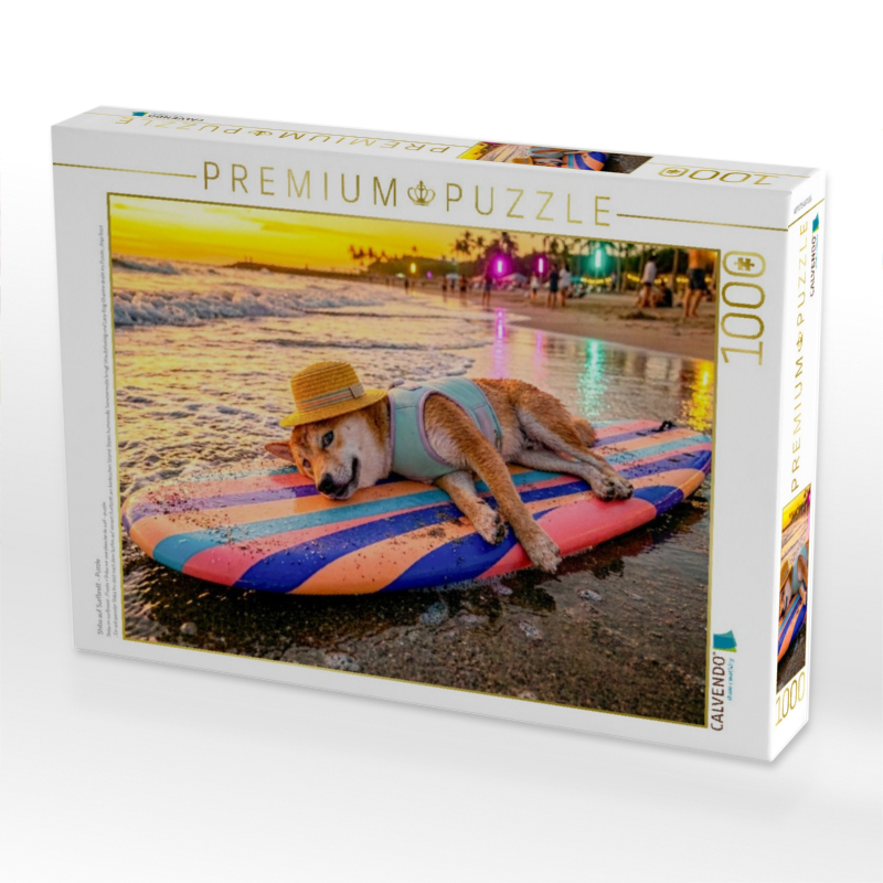 Shiba auf Surfbrett – Puzzle