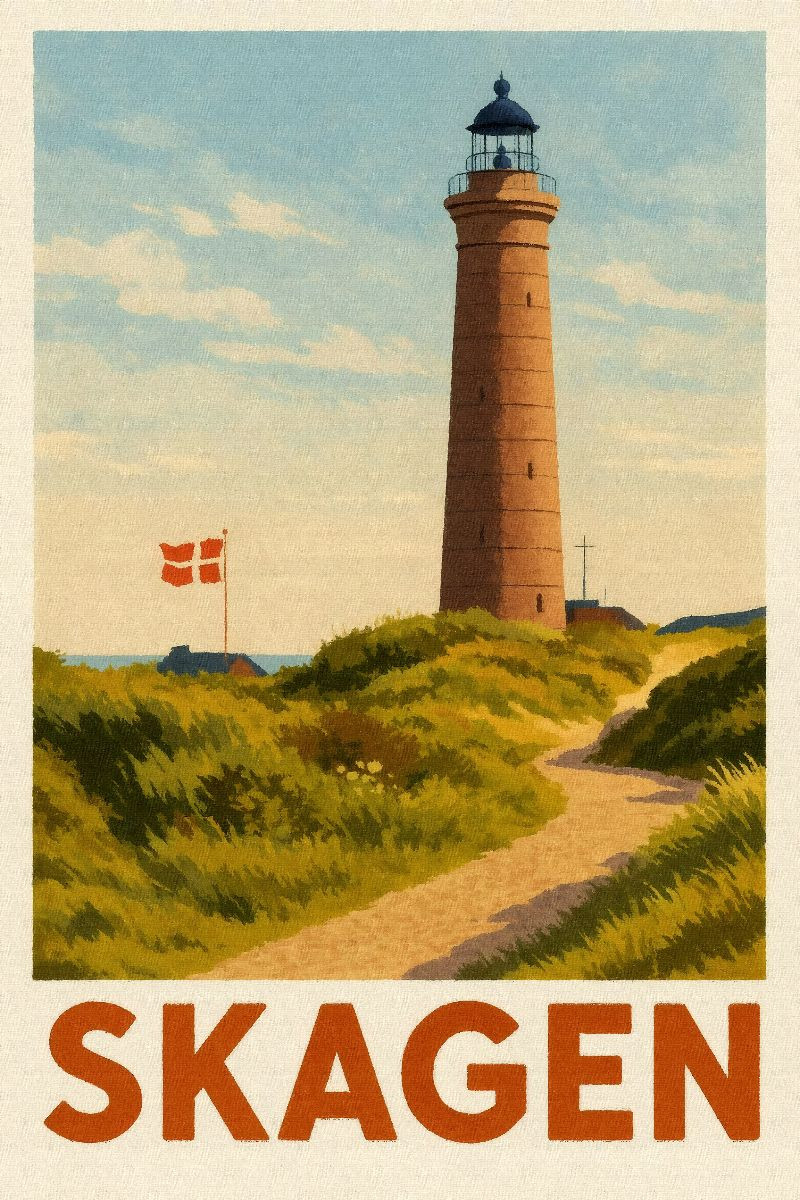 Skagen – Leuchtturm am Sandweg