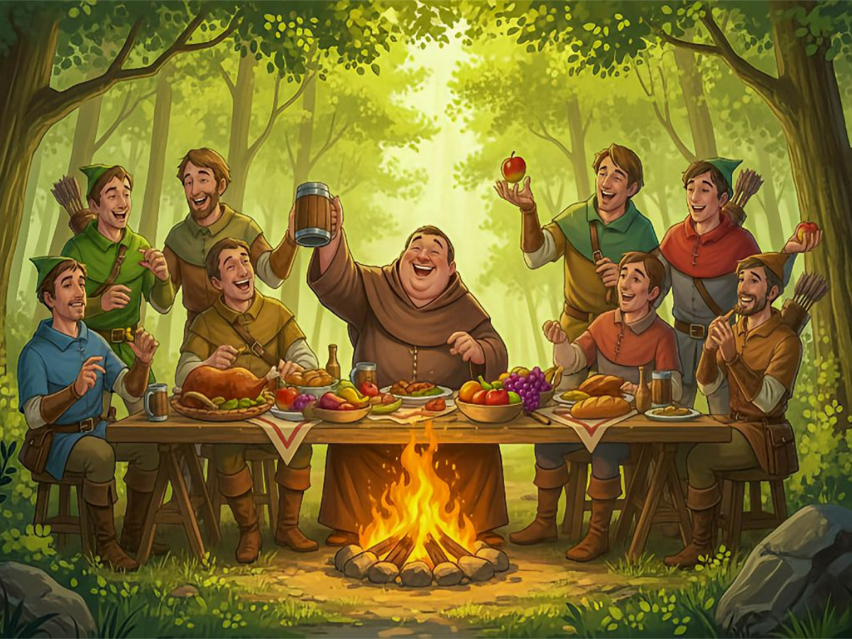 Fröhliches Fest der Gesetzlosen im Wald