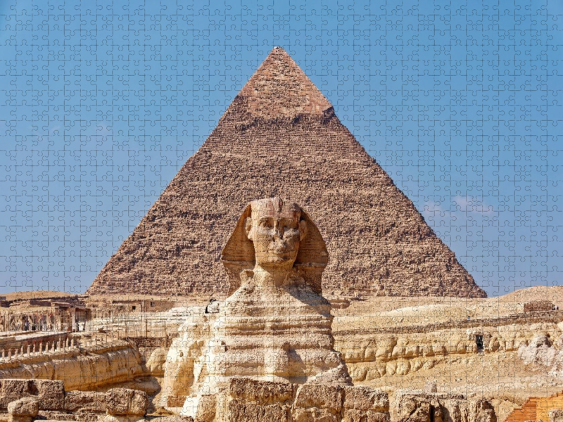 Cheops-Pyramide und Sphinx