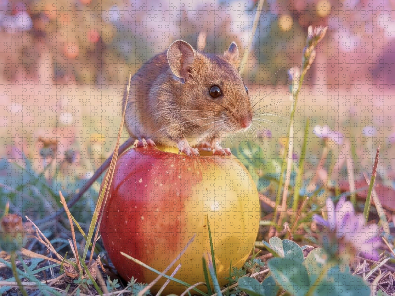 Ein Motiv aus dem Kalender Niedliche Feldmäuse in Pastellfarben