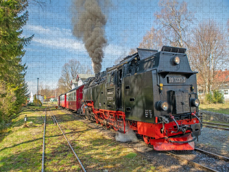 Ausfahrt der Selketalbahn aus Hasselfelde