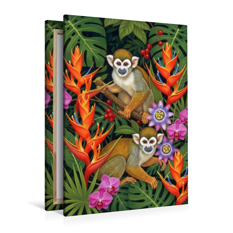 Totenkopfäffchen zwischen Blüten