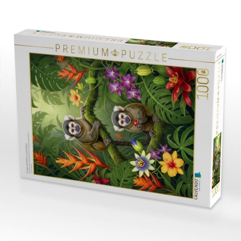 Zwergpinselohräffchen zwischen Blüten