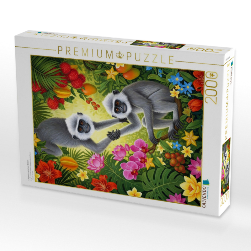 Languren zwischen Blüten