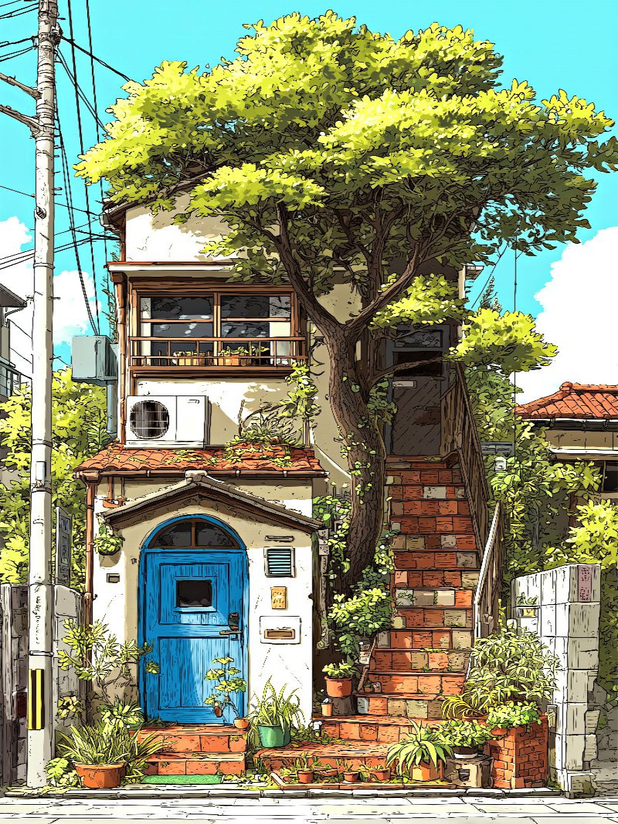 Haus auf Kyūshū-Insel