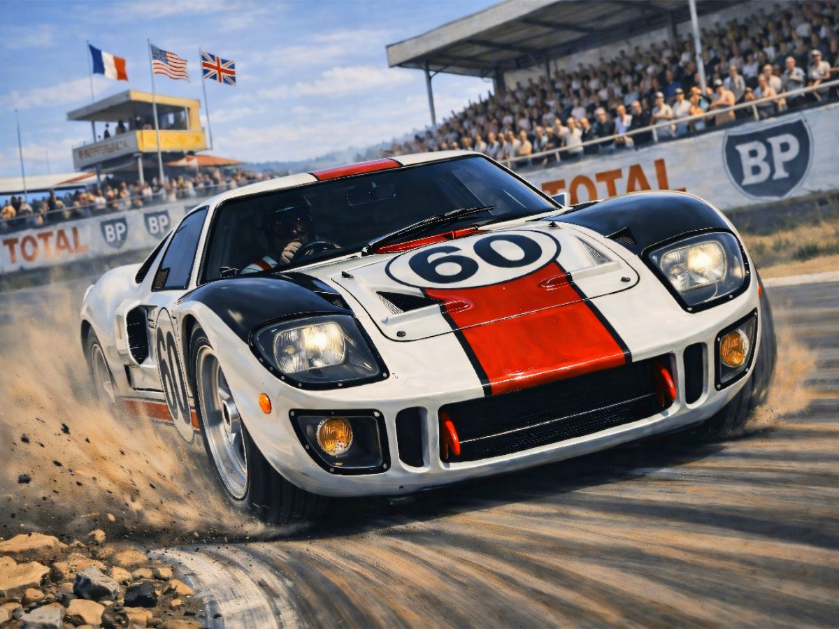 Ford GT40 in Le Mans 1966