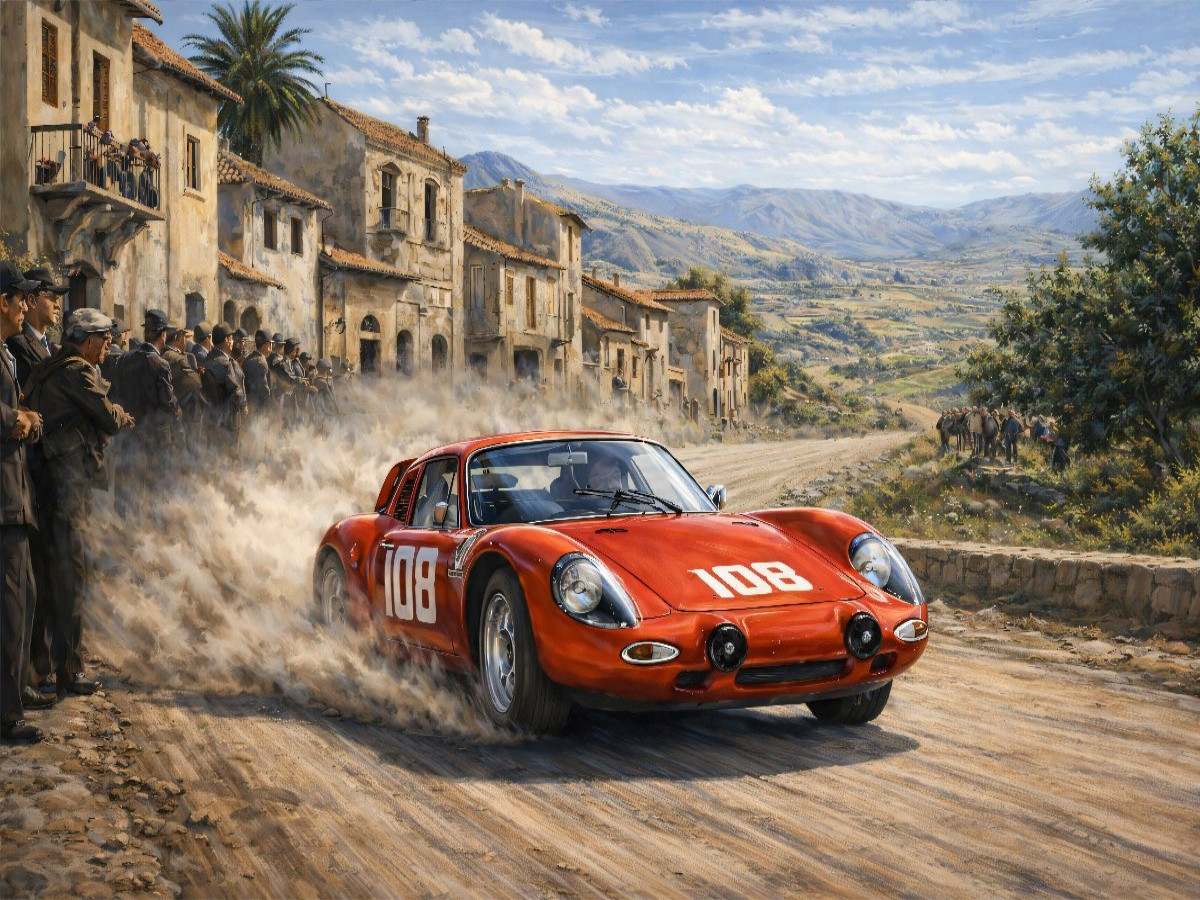 Bei der Targa Florio 1962 ließ der dritte Platz des Porsche 718 GTR aufhorchen.