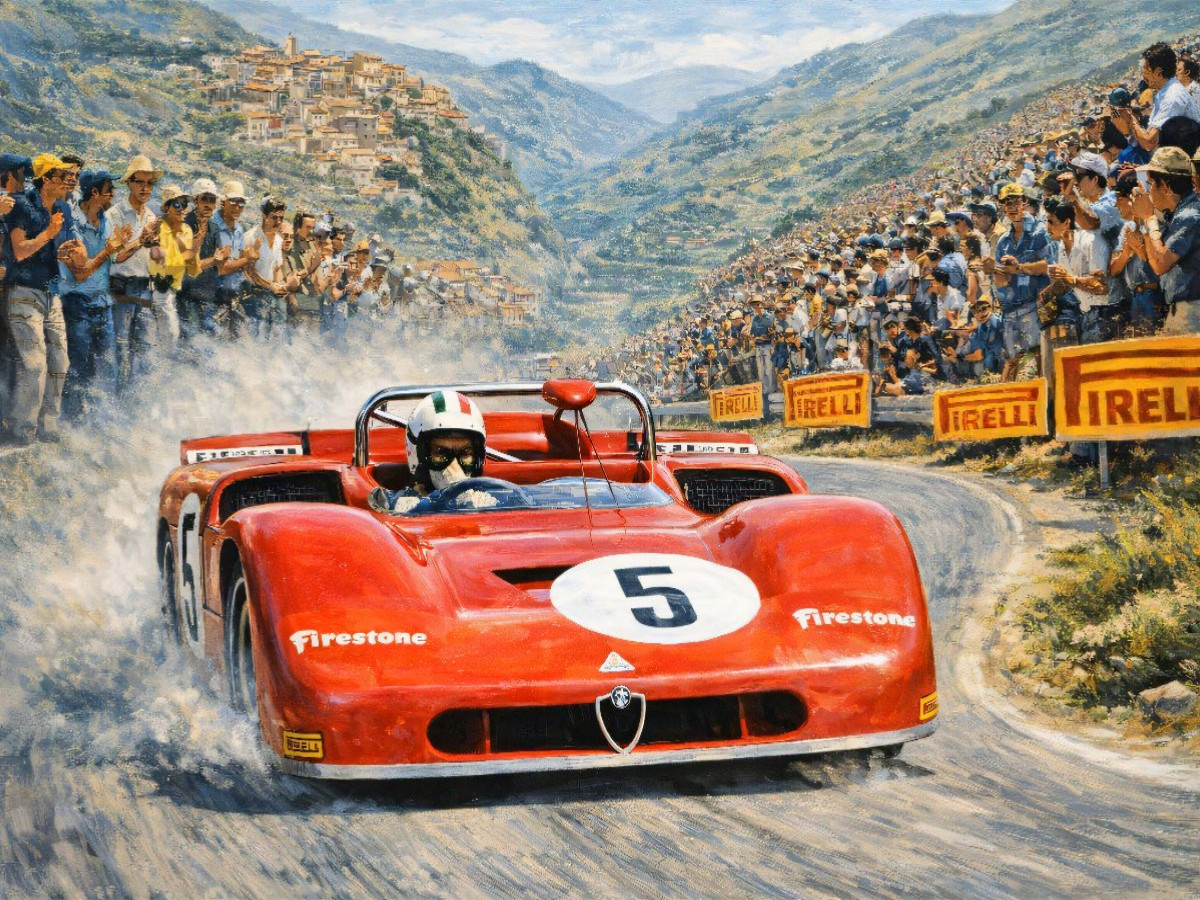 Bei der Targa Florio 1971 waren Nino Vaccarella und Toine Hezemans im Alfa Romeo T33/3 siegreich.