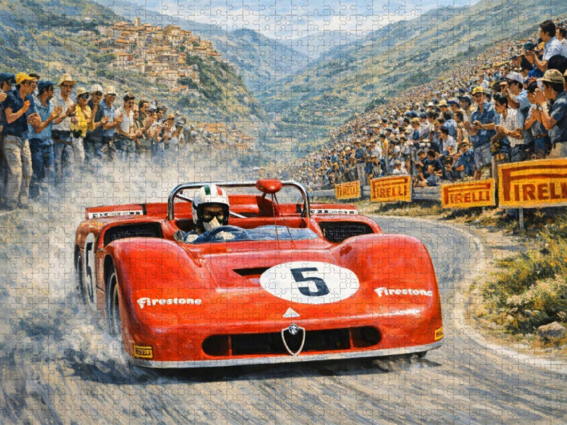 Bei der Targa Florio 1971 waren Nino Vaccarella und Toine Hezemans im Alfa Romeo T33/3 siegreich.