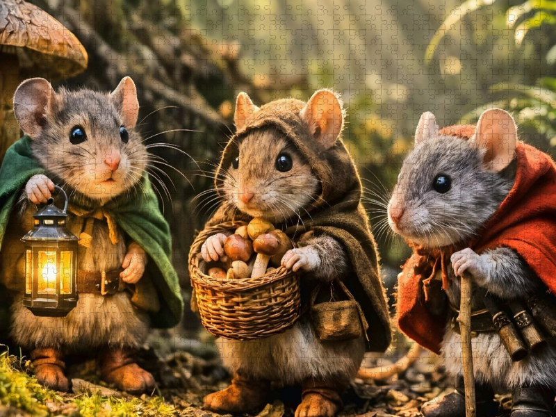 Wald-Expedition der drei kleinen Abenteuermäuse