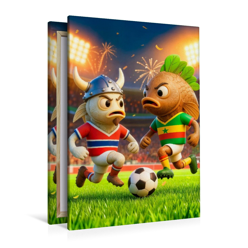 Norwegischer Dorsch und senegalesisches Thieboudienne im humorvollen Fußball Duell