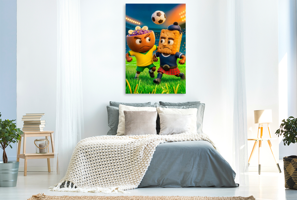 Brasilien Açaí‑Bowl gegen Schottland Shortbread Fußballmotiv