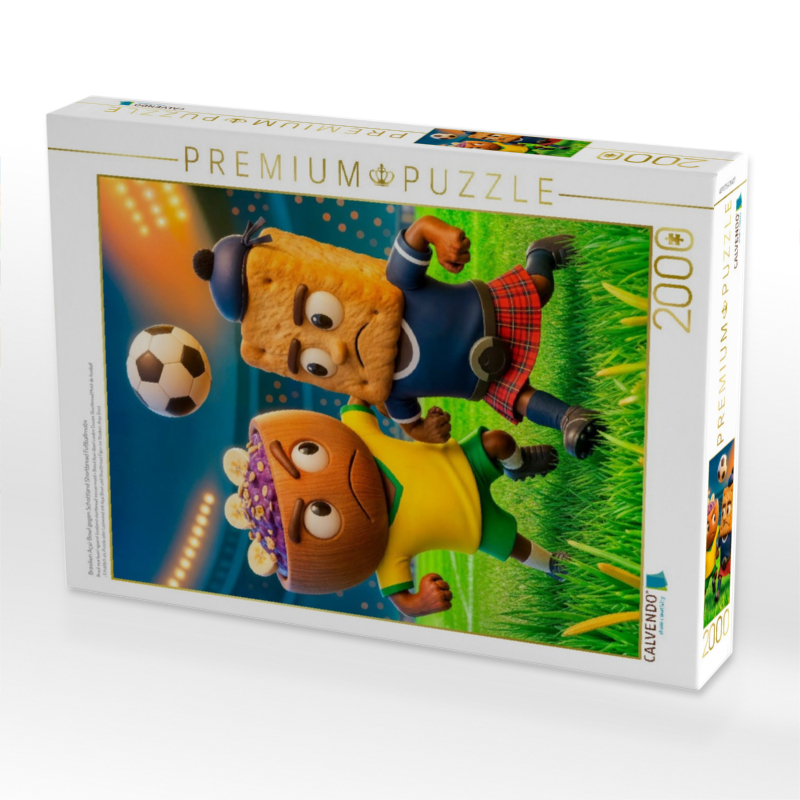 Brasilien Açaí‑Bowl gegen Schottland Shortbread Fußballmotiv