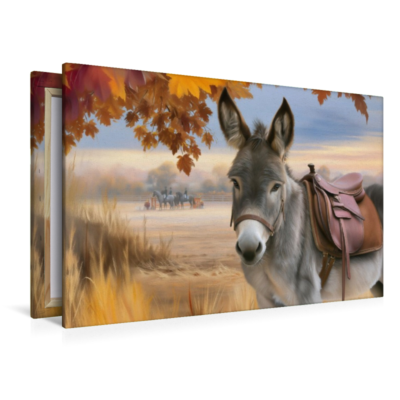 Esel im Herbst
