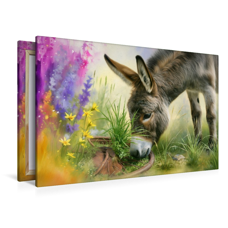 Esel frisst Gras