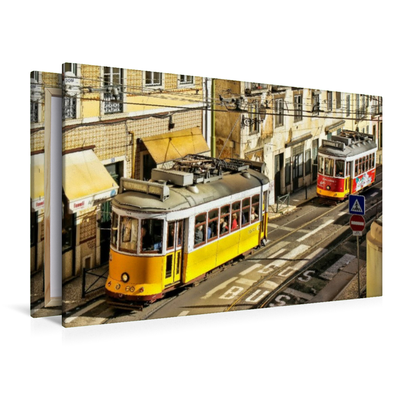 Diese ikonische gelbe Straßenbahn ist ein Wahrzeichen von Lissabon