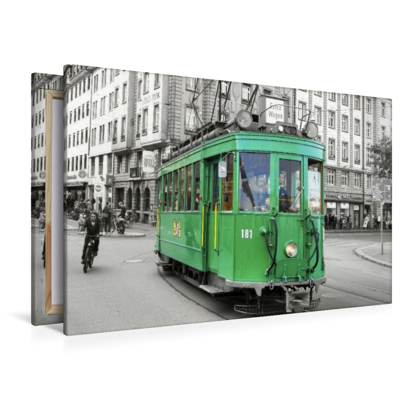 Ein historischer Triebwagen der Baseler Verkehrsbetriebe