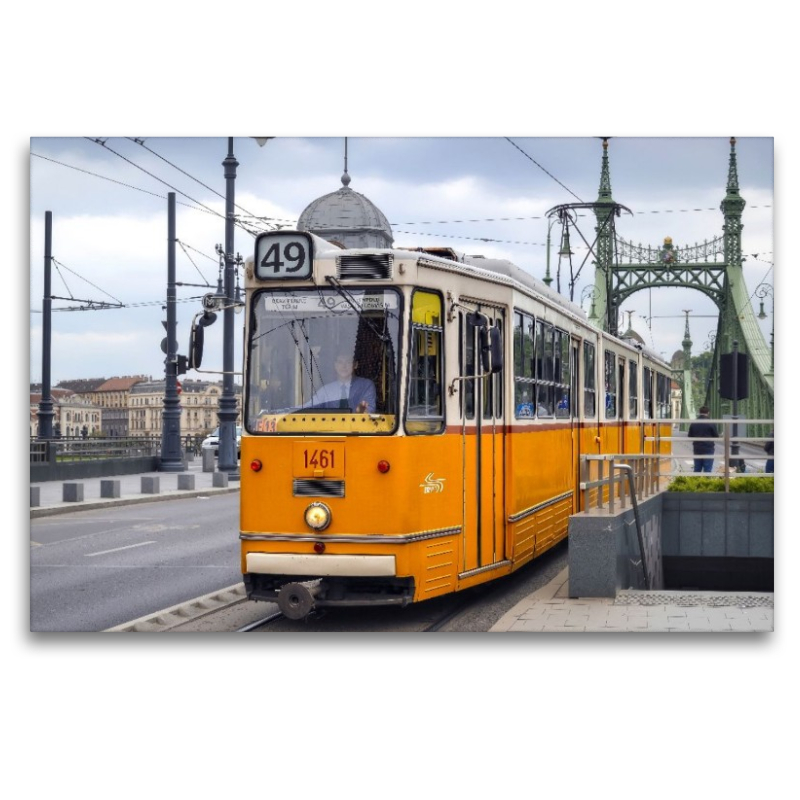 Ein Gelenktriebwagen in Budapest