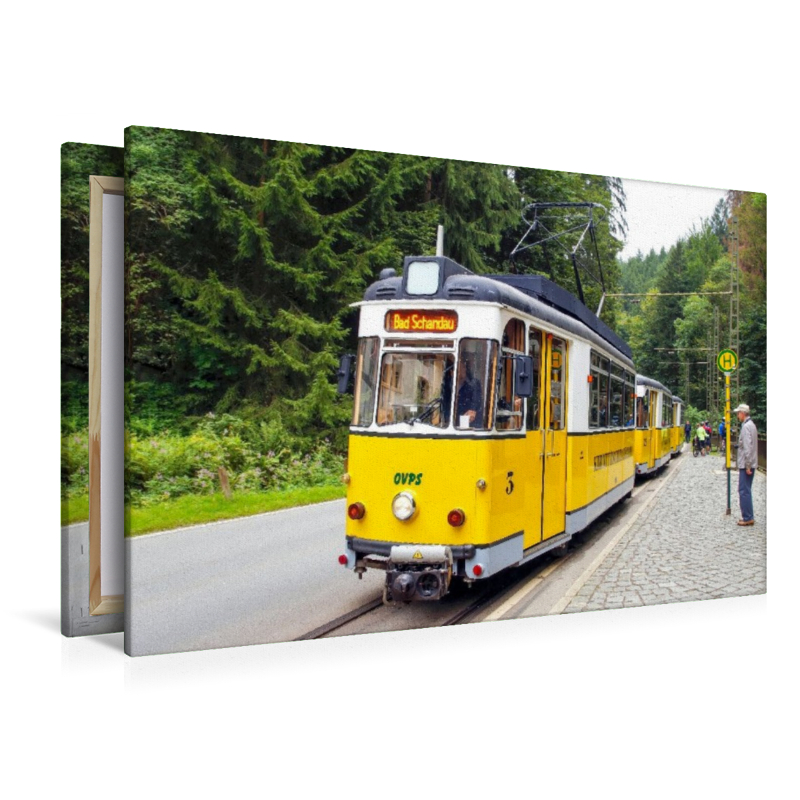 Die Kirnitzschtalbahn - eine historische Überlandstraßenbahn, sie verbindet seit 1898 Bad Schandau mit dem Lichtenhainer Wasserfall