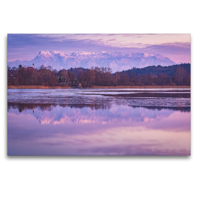 Abtsdorfer See mit Berchtesgadener Alpen