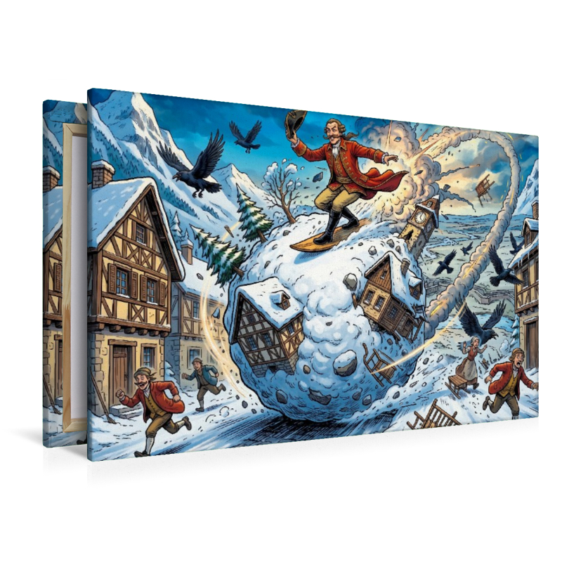 Flucht auf der Riesenschneekugel