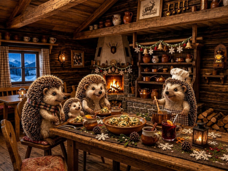 Winterabend in der Igelküche