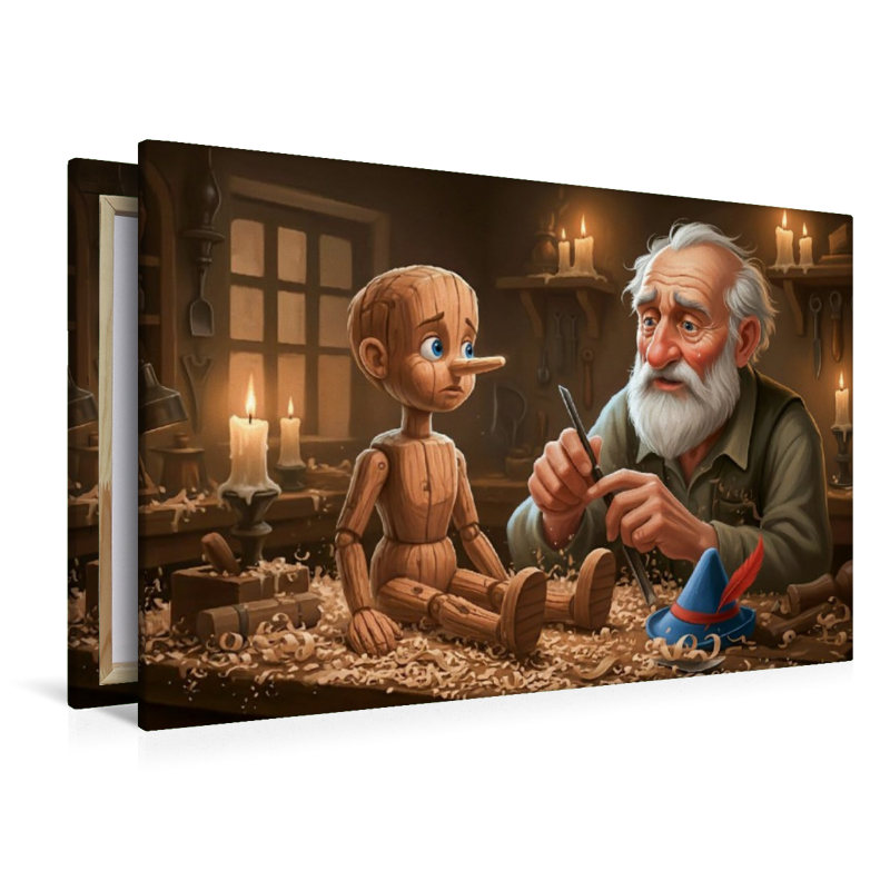 Geppetto erweckt den kleinen Holzjungen