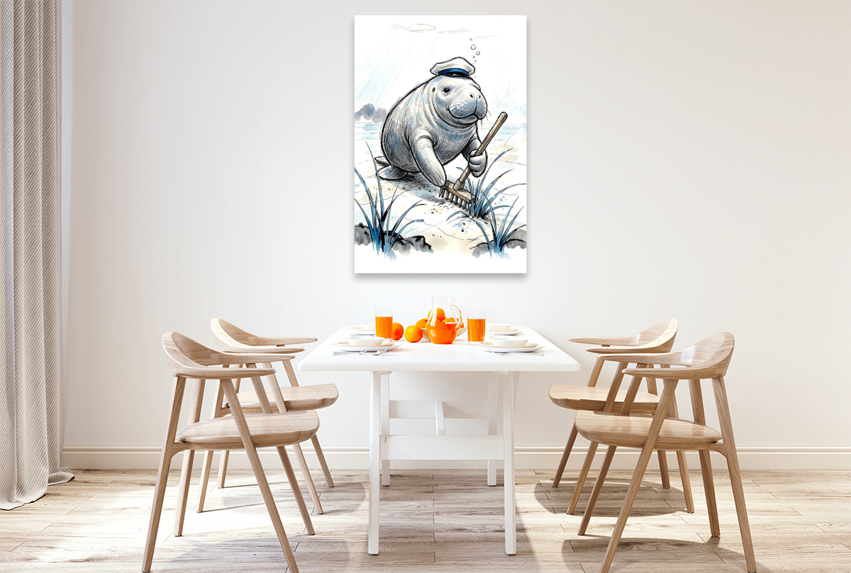 China Ink – Elegante Tuschkunst auf Leinwand