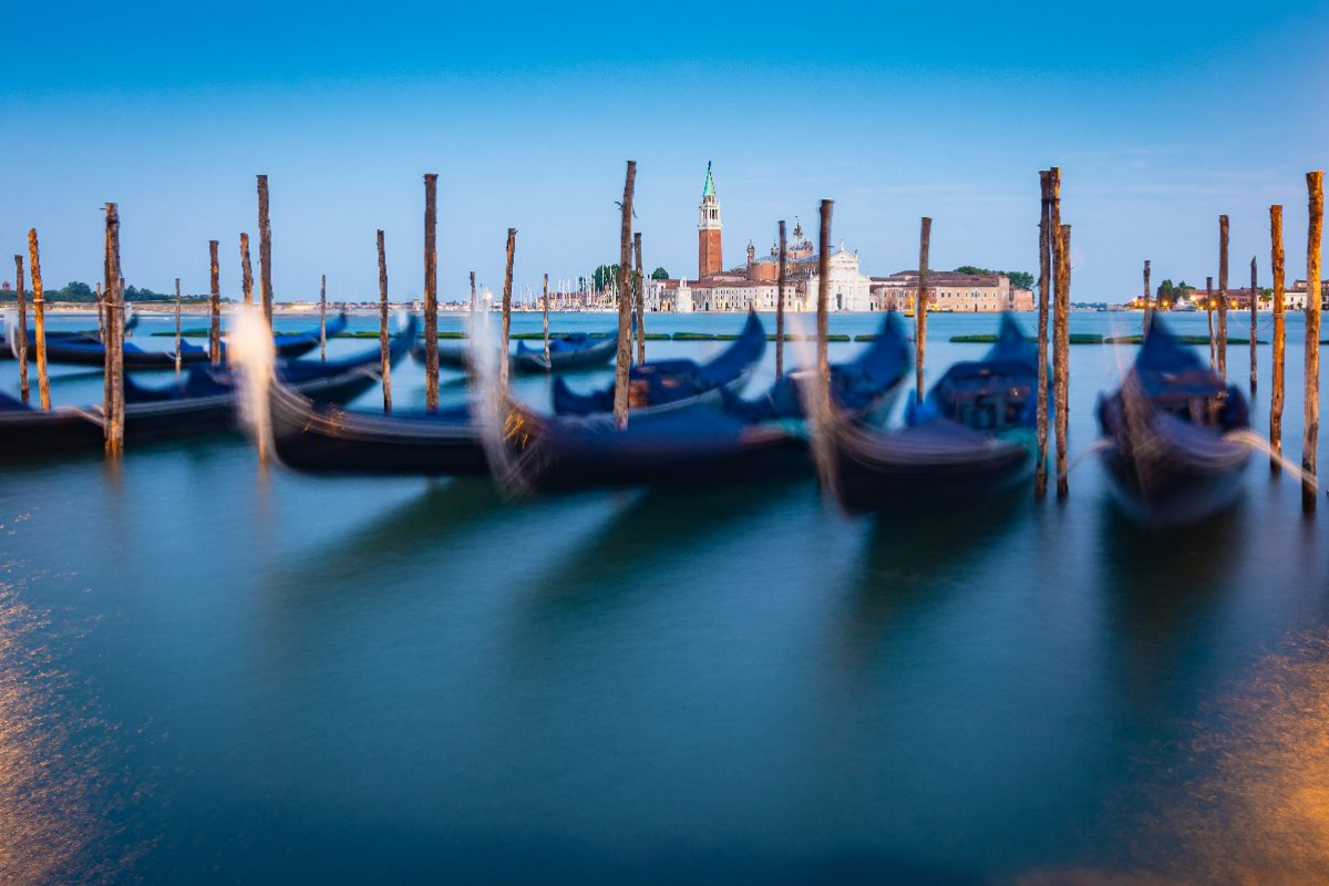 Gondeln und San Giorgio Maggiore