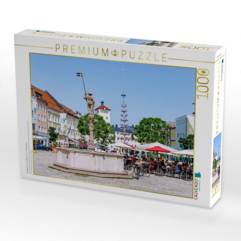 Stadtplatz mit Lindlbrunnen in Traunstein