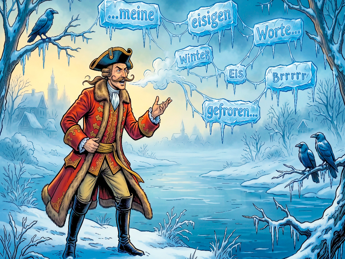 Gefrorene Worte im Winterwind