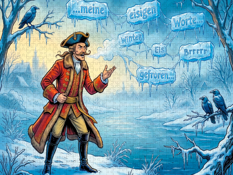 Gefrorene Worte im Winterwind