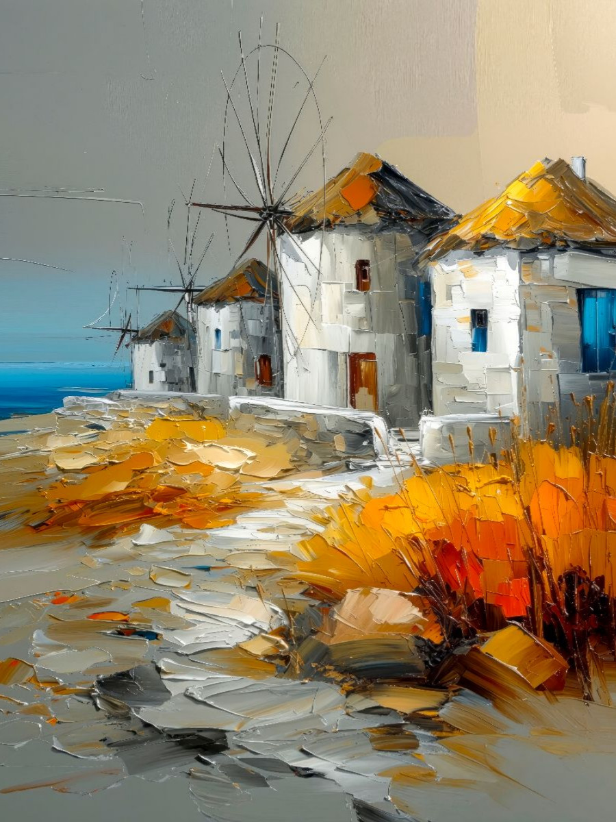 Mykonos im strahlenden Sonnenschein