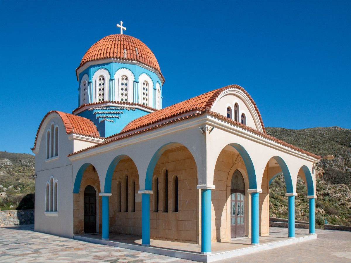 Die Panagia Petres Kirche nahe Petres