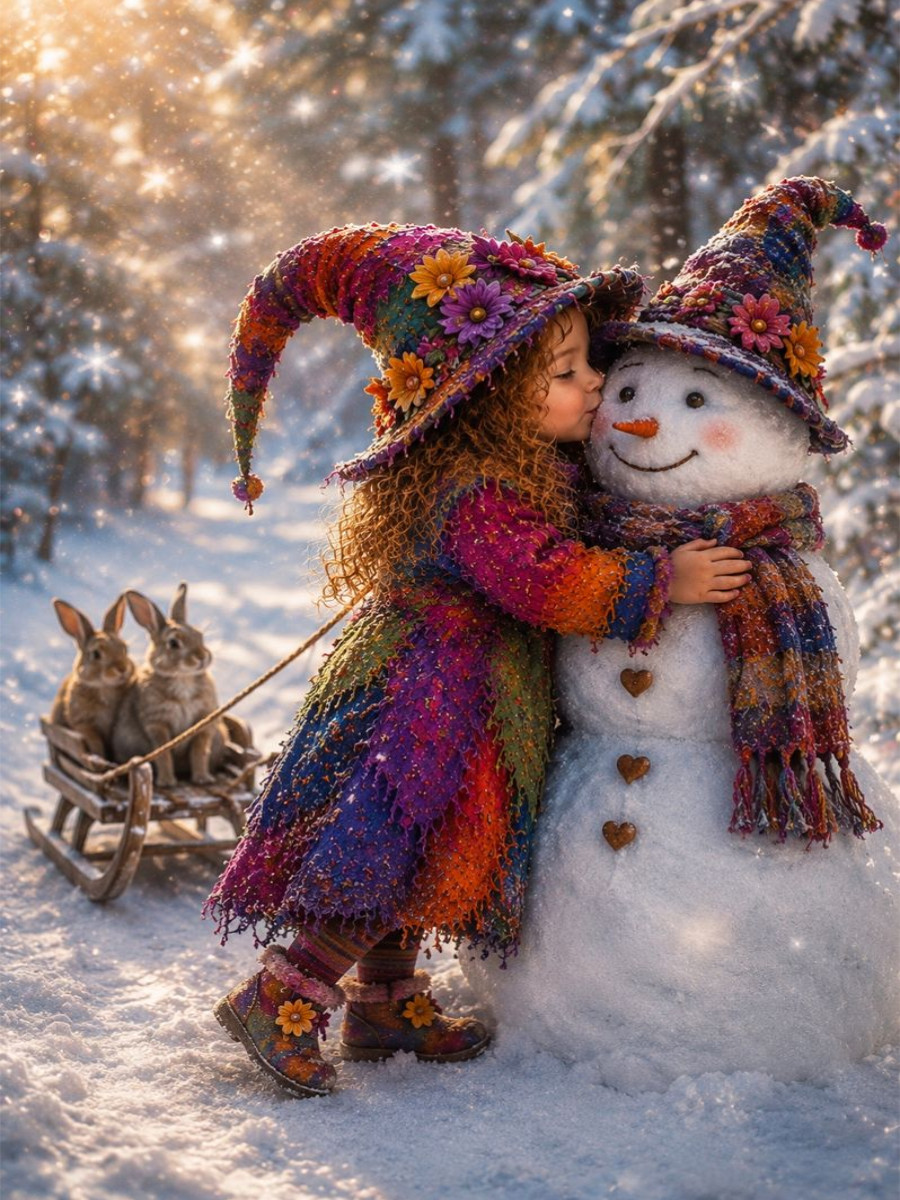 Ein Kuss für den Schneemann