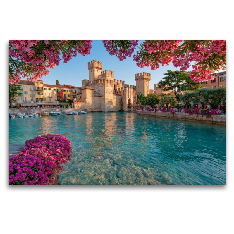 Sirmione – Frühlingsblüten an der Scaligerburg