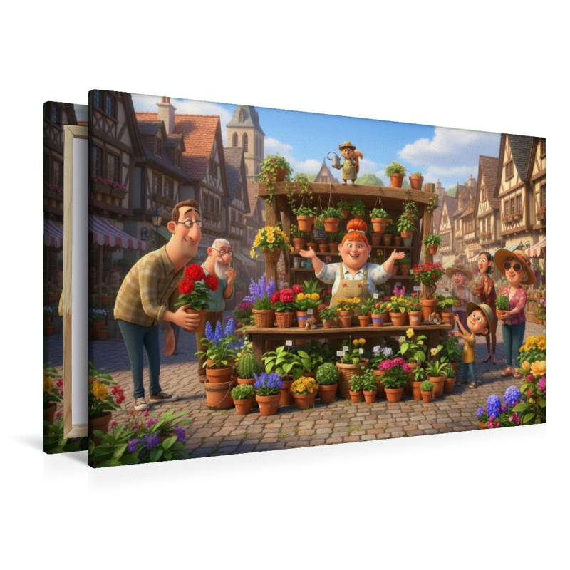 Grüne Daumen bevorzugt - Blumenhändlerin auf dem Markt